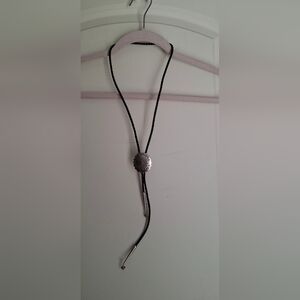 Concho  slider necklace silver/black estern formal casual country rodeo bohoemia
